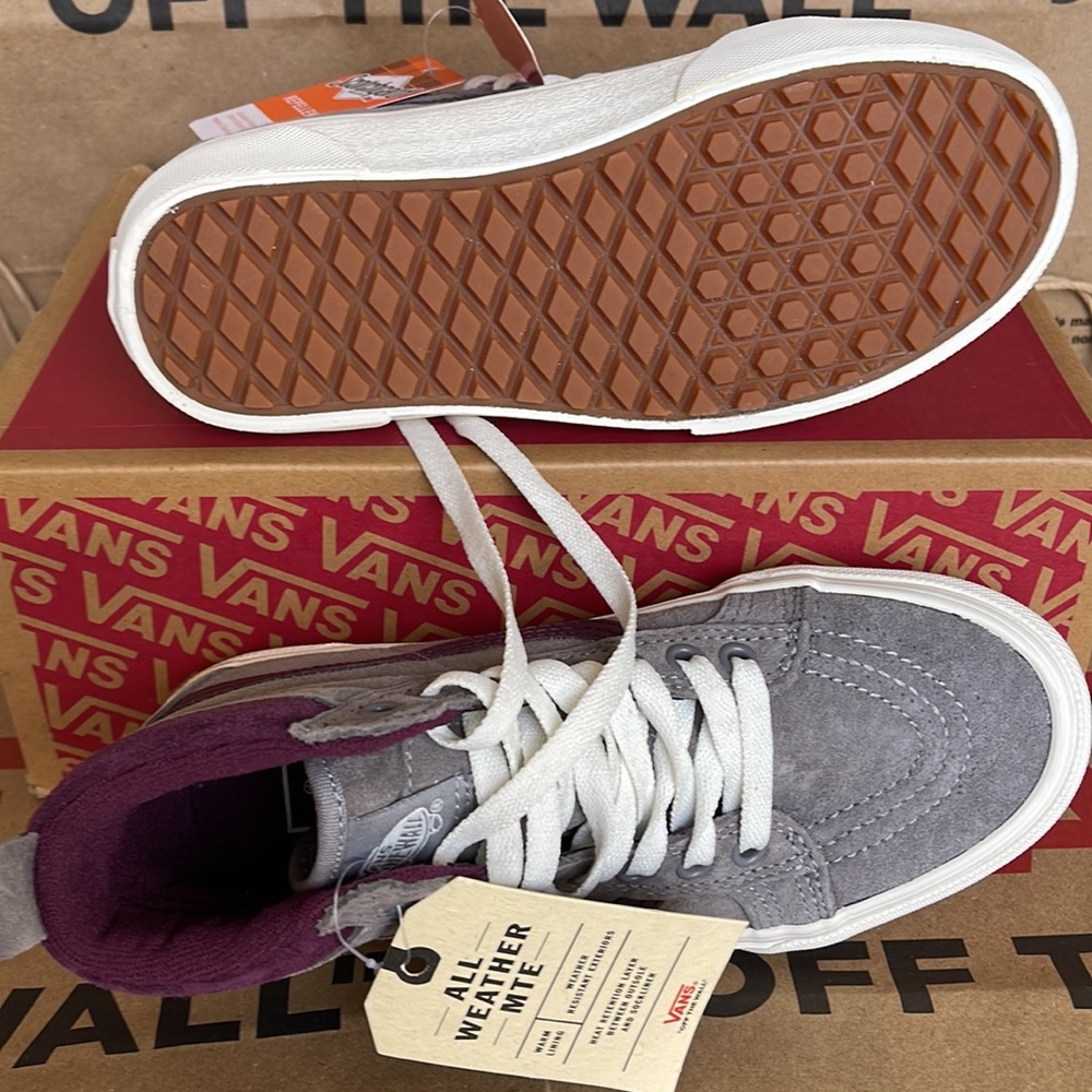 Vans Sk8-Hi MTE Forest Gray/Prune sneakers WMNS - Picture 4 of 16